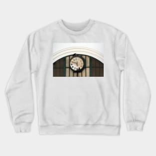 Vintage Station Clock with Birds Crewneck Sweatshirt